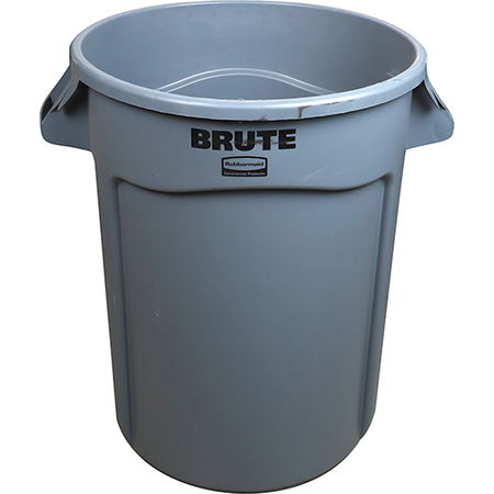 RUBBERMAID Trash Can-32Gal Rnd Gray For  - Part# Rbmdfg263200Gray RBMDFG263200GRAY
